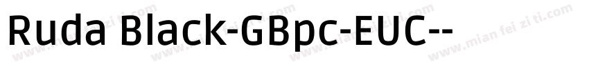 Ruda Black-GBpc-EUC-字体转换